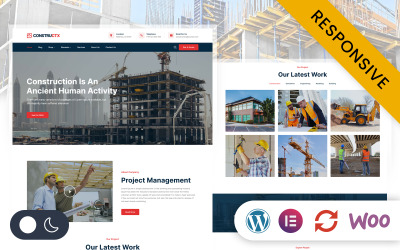 Constructx - Budownictwo, Architektura Elementor WordPress Responsive Theme