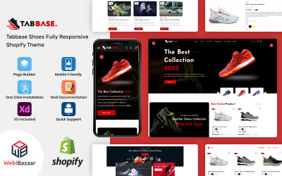 Tabbase -多功能鞋和鞋Shopify 2.0-thema