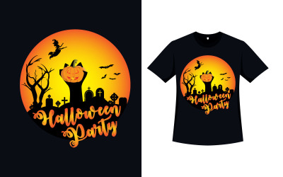 Diseño de camiseta espeluznante feliz Halloween