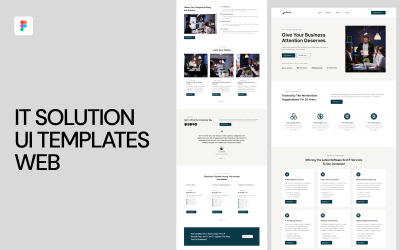 Web de plantilla de interfaz de usuario de solución de TI
