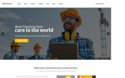 Konstructo Construction Landing Html Templates