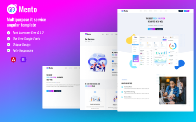 Mento - IT Solutions &amp;amp; Business Consulting Angular Website Template