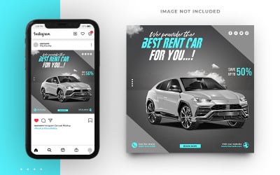 Car Rental Promo Social Media Instagram Post Banner Design