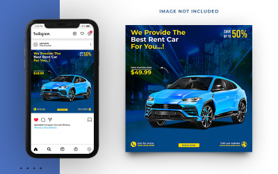 Car Rental Promo Social Media Instagram Post Banner Template