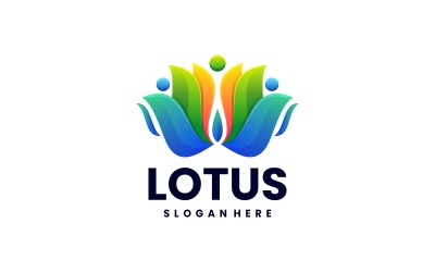 Buntes Logo-Design mit Lotus-Farbverlauf