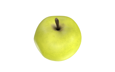 Apple Low Poly  Fruit 3D Model