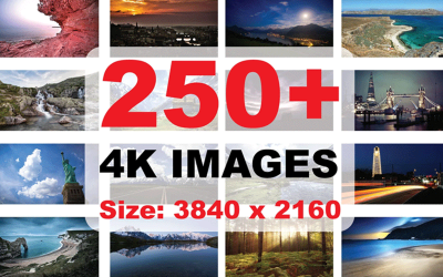 250 + 4K-achtergrondafbeeldingen