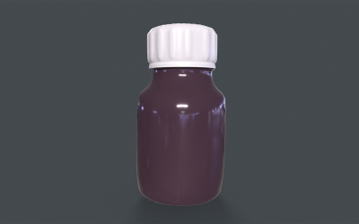 Medicijnfles Low-poly 3D-model