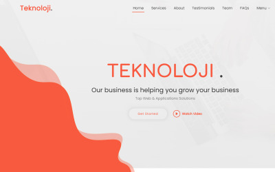 Teknoloji - Business Services &amp;amp; Technology  Landing Page Template