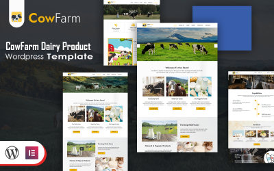 Cow Farm Dairy Product Wordpress Template