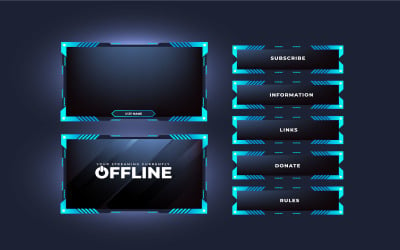 Futuristischer Streaming-Overlay-Rahmen