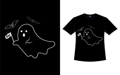 Хэллоуин классический векторный дизайн футболки