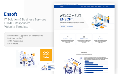 Ensoft - IT Solutions &amp;amp; 商业服务多用途响应式网站模板