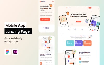 Mobile App Landing Page UI Elements 2