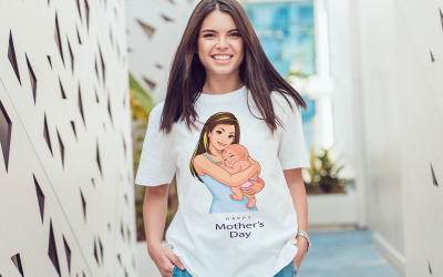Mother&#039;s Day T-Shirt Template Mockup