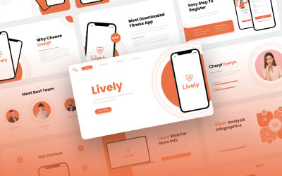 Lively - Fitness App &amp;amp; SAAS PowerPoint Template