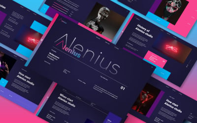 Многоцелевой шаблон Powerpoint для презентаций Alenius