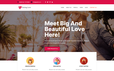 Dating Love Landing HTML-sjabloon