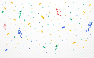 Confetti Vector met kleurrijk lint