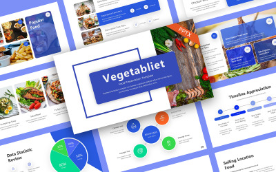 Zelenina moderní jídlo PowerPoint šablony