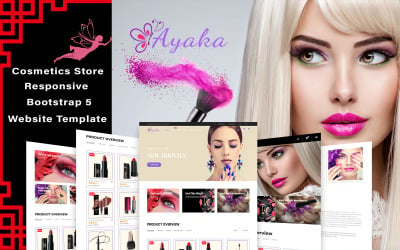 Ayaka -在线化妆品商店响应Bootstrap 5网站模板