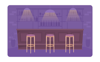 Bar arrangement 2D vector geïsoleerde illustratie