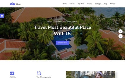 Ward - шаблон целевой страницы туристического агентства React
