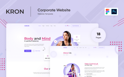 Kron Fitness Three And 健身房 Template