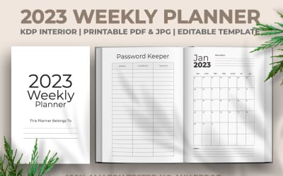 2023 Weekly Planner KDP Interior