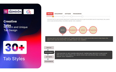 Creatieve tabbladen WordPress-plug-in voor Elementor