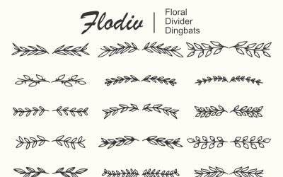 Flodiv - Carattere floreale Dingbat divisorio