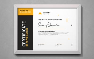 Minimalist Design Certificate PSD Templates