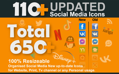 Modern Updated Social Media Icon