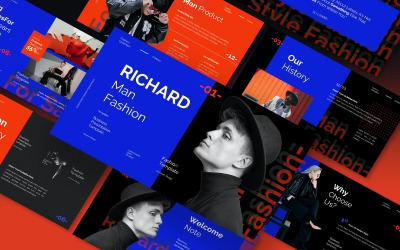 Richard Man divat Powerpoint sablon