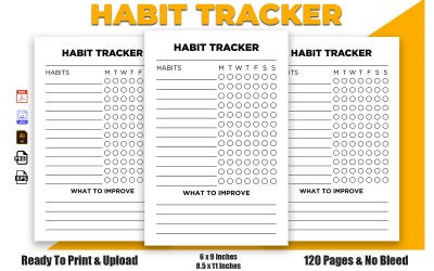 Habit Tracker KDP Inredningsdesign