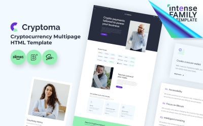 Cryptoma - Cryptocurrency Exchange HTML5 Website Template