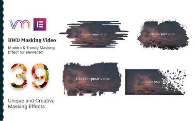 Videomaskering WordPress-plugin för Elementor