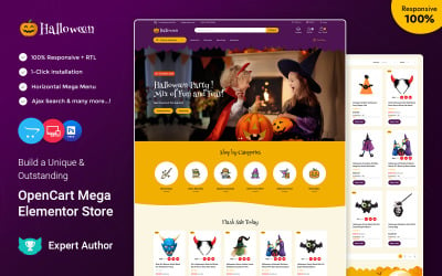 Halloween - Tema OpenCart para tienda de regalos y fiestas de Halloween y Navidad