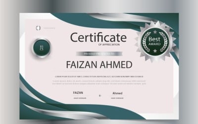 Luxury Silver Award Certificate Template