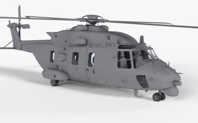NH90军用运输直升机3D模型
