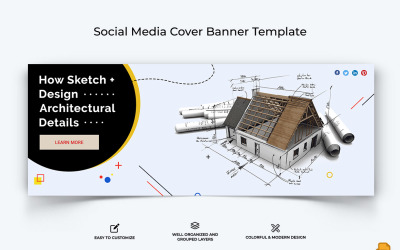 Architecture Facebook封面横幅设计模板-002