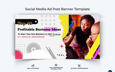Бизнес-сервис Facebook Ad Banner Design Template-16