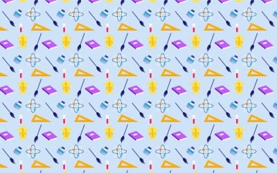 Artistic pattern backdrop for education