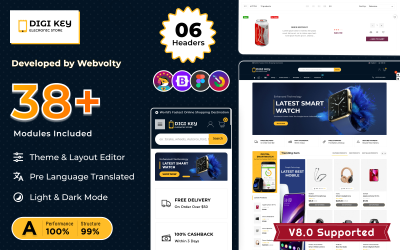 Digikey - Mega Electronic &amp;amp; Digital PrestaShop Store | Computer Presta商店 Themes