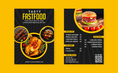 Restuarant&#039;s social media post banner for food flyers