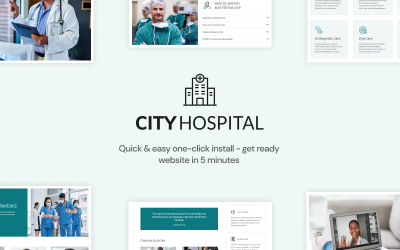 城市医院-健康 &amp;amp; 医学元素WordPress主题