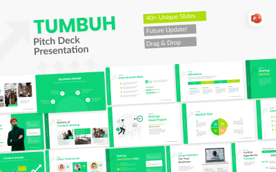 Tumbuh Pitch Deck PowerPoint šablony