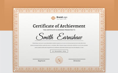 Elegant Certificate Template with Print