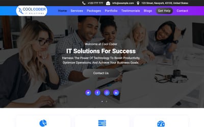 Cool Coder - Software Company Landing Page Template