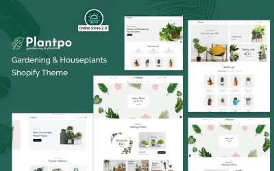 Plantpo - Shopify-Theme für Gartenarbeit und Zimmerpflanzen